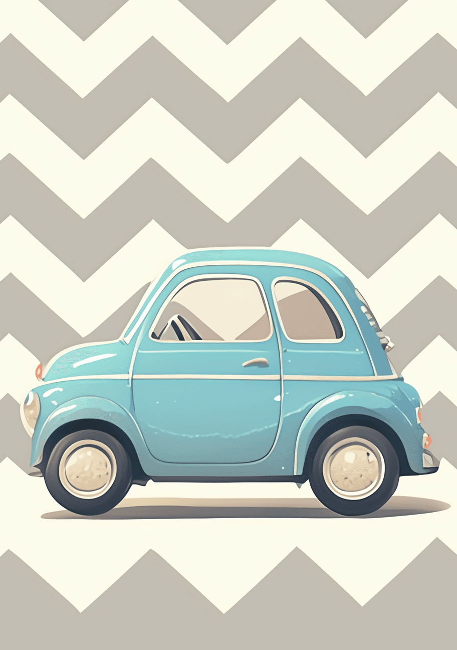 Cartoon Car Flip original repeating artwork