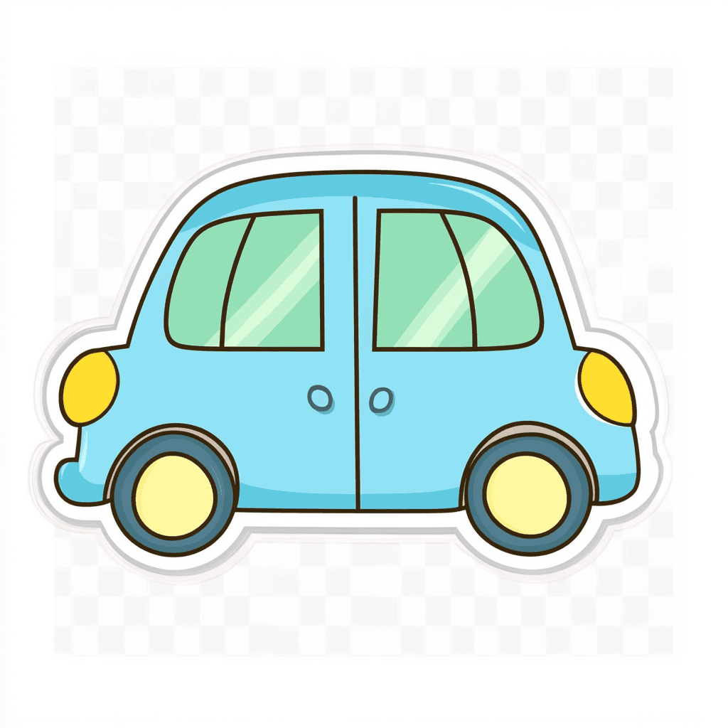 Cute Car Picnic original repeating artwork