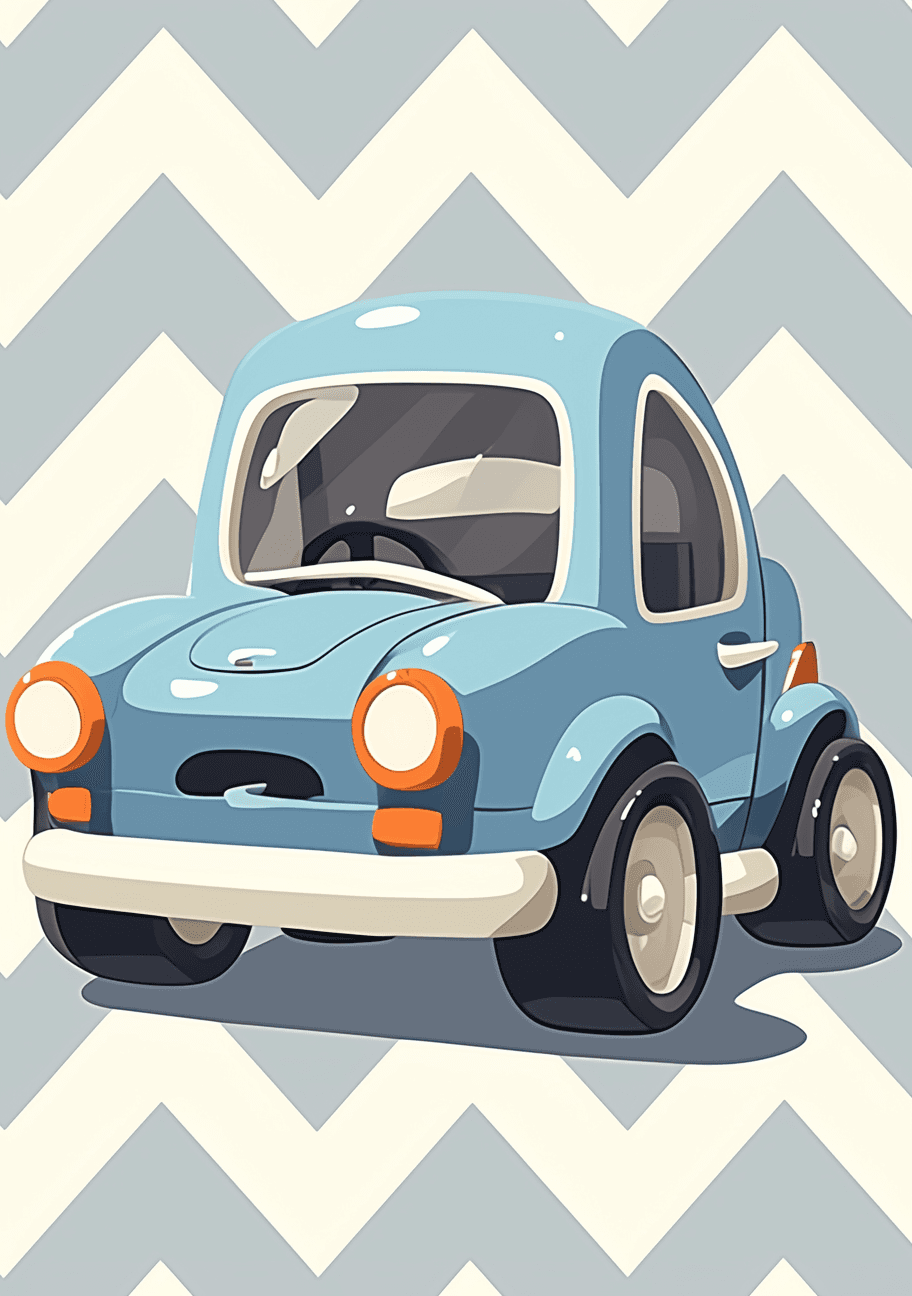 Cartoon Car Session original repeating artwork