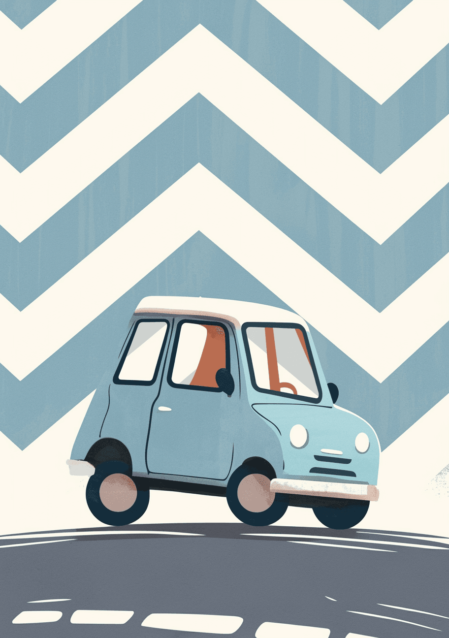 Cartoon Car Roam original repeating artwork