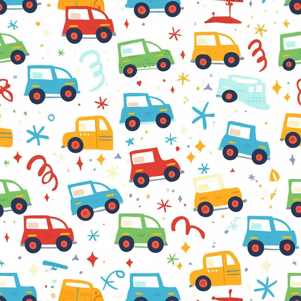 Cartoon Car North original repeating artwork