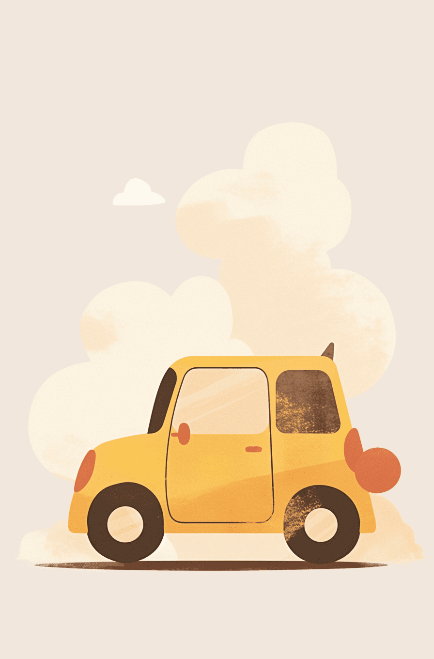 Cartoon Car Noon original repeating artwork