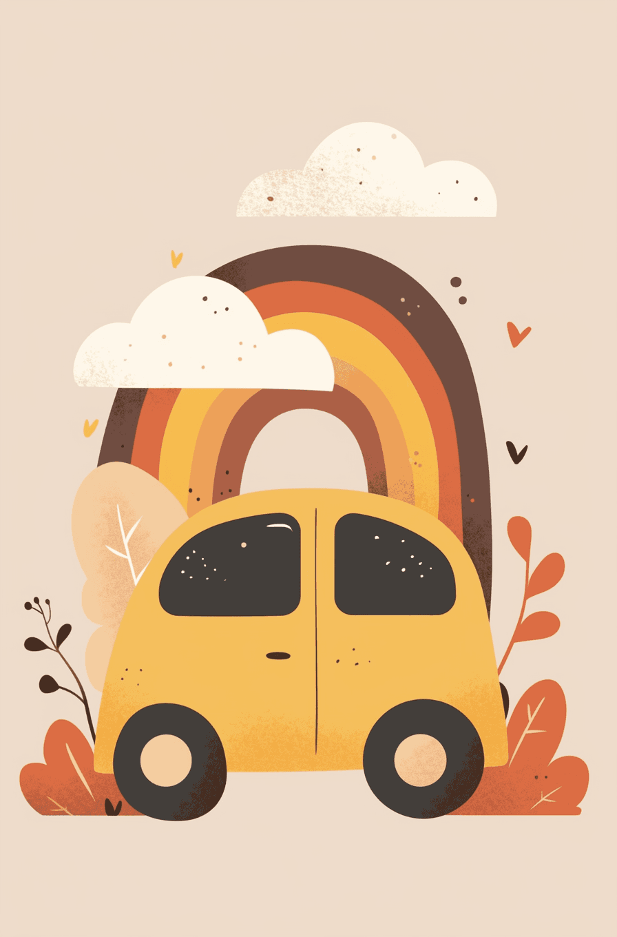 Cartoon Car 039 original repeating artwork