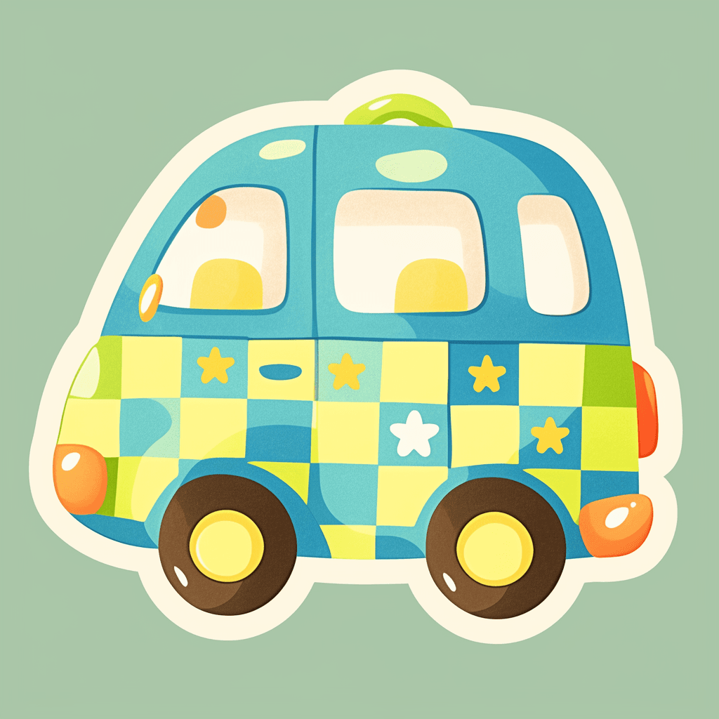 Cartoon Car Team original repeating artwork