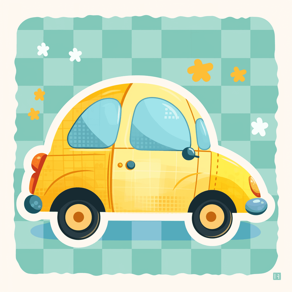 Cartoon Car Flow original repeating artwork