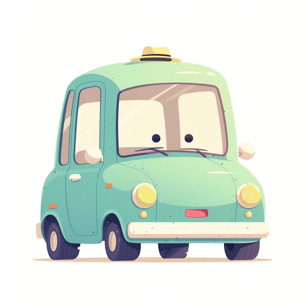 Cartoon Car Dusk original repeating artwork