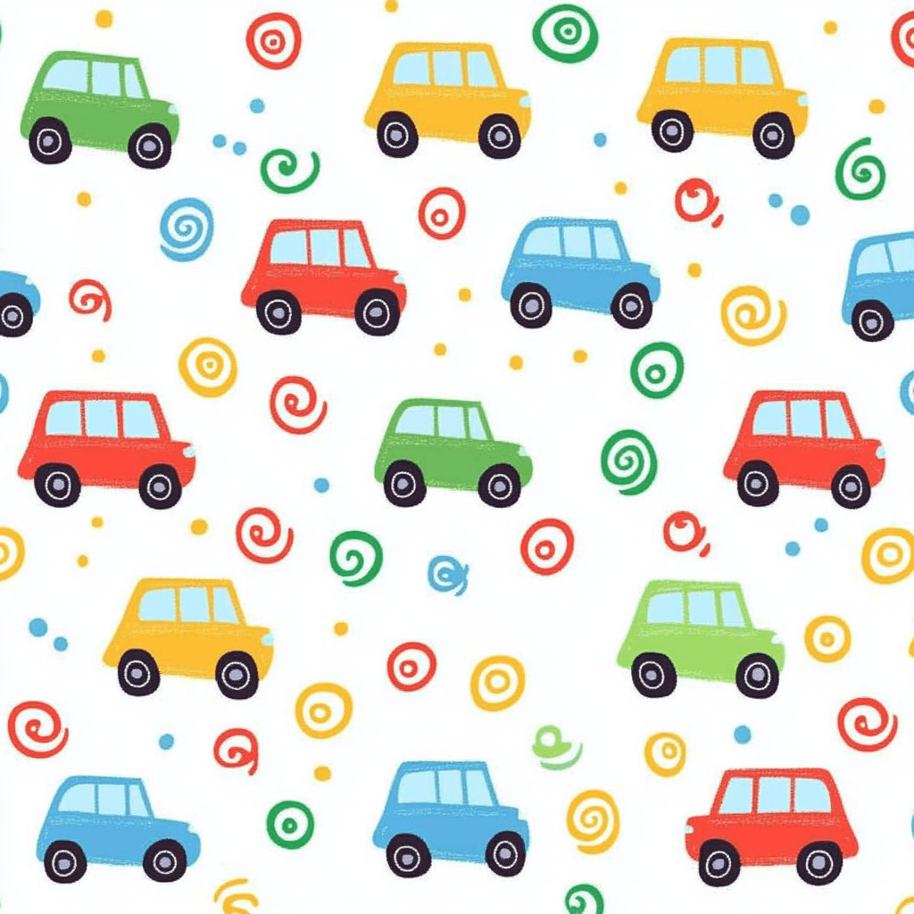 Cartoon Car Blast original repeating artwork