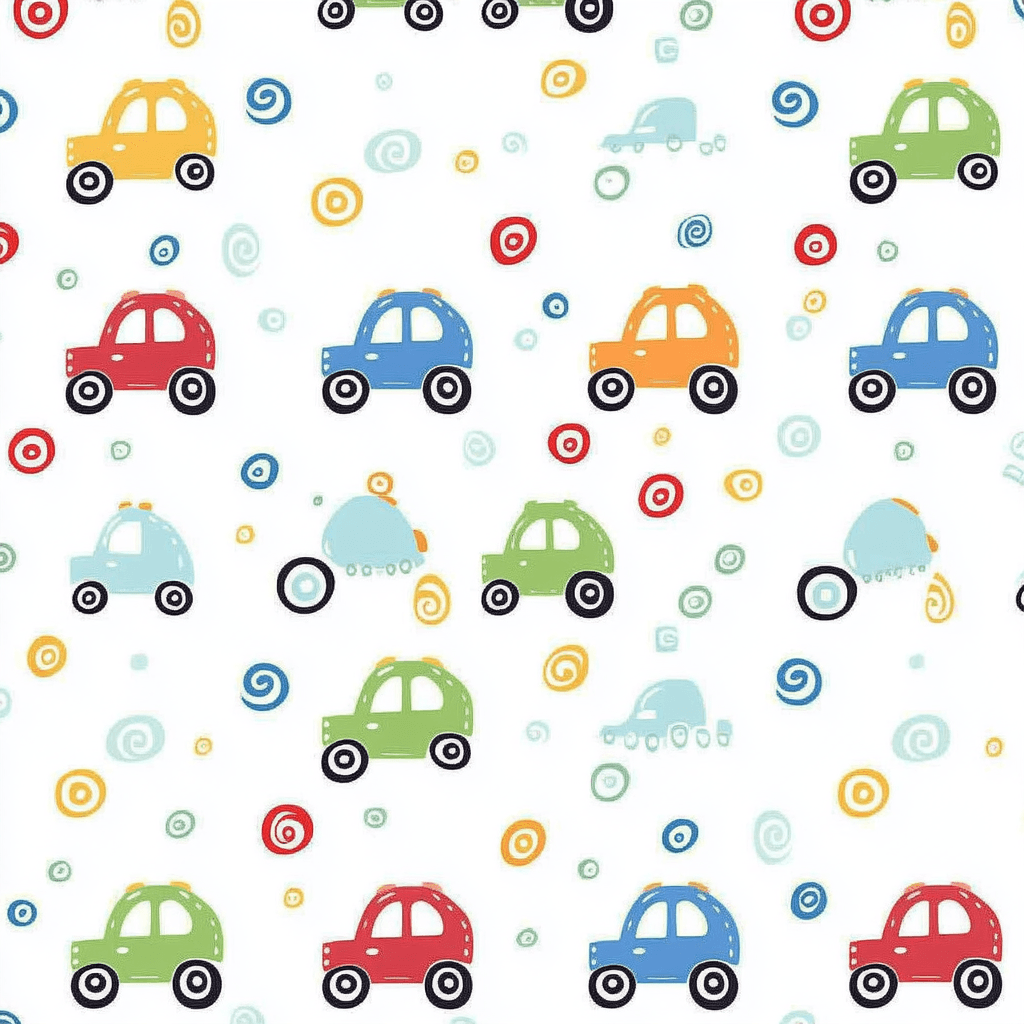 Cartoon Car Starlight original repeating artwork