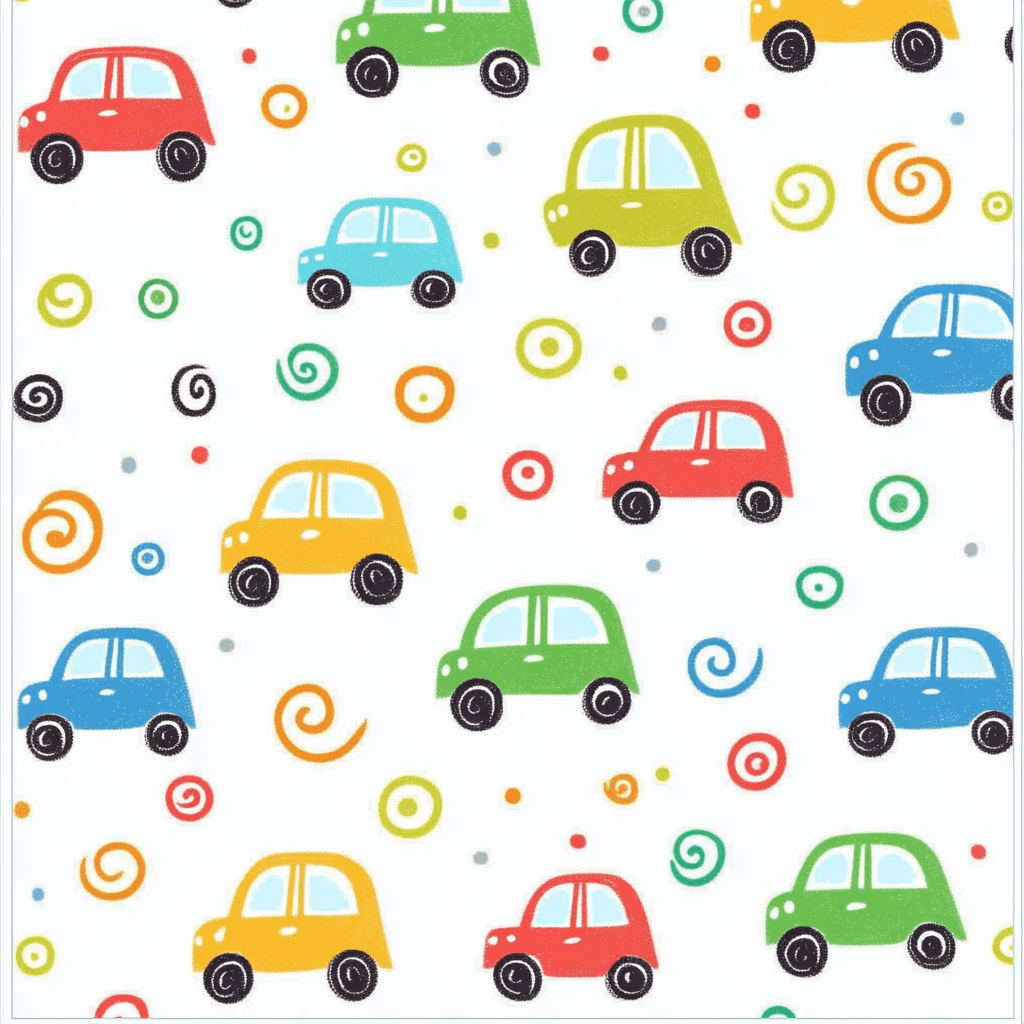 Cartoon Car Festival original repeating artwork