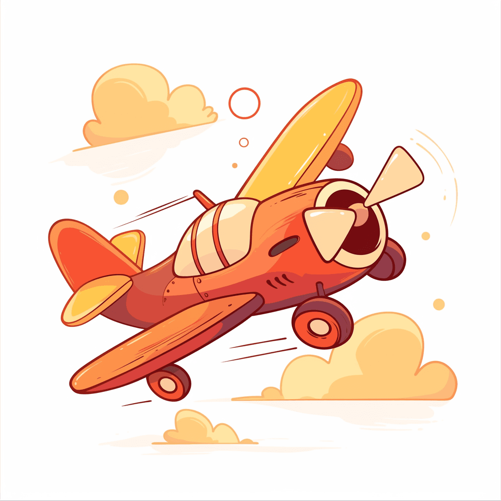 Cartoon Airplane Rush original repeating artwork