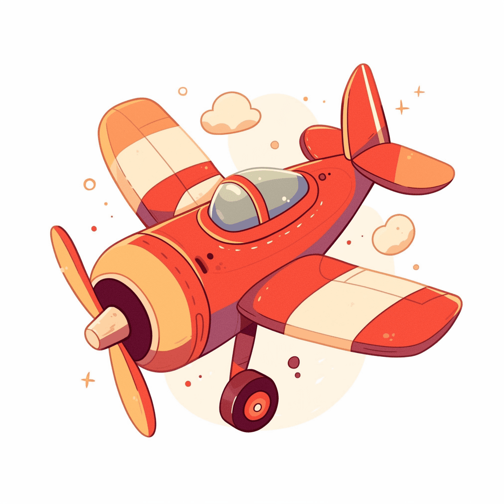 Cartoon Airplane 004 original repeating artwork