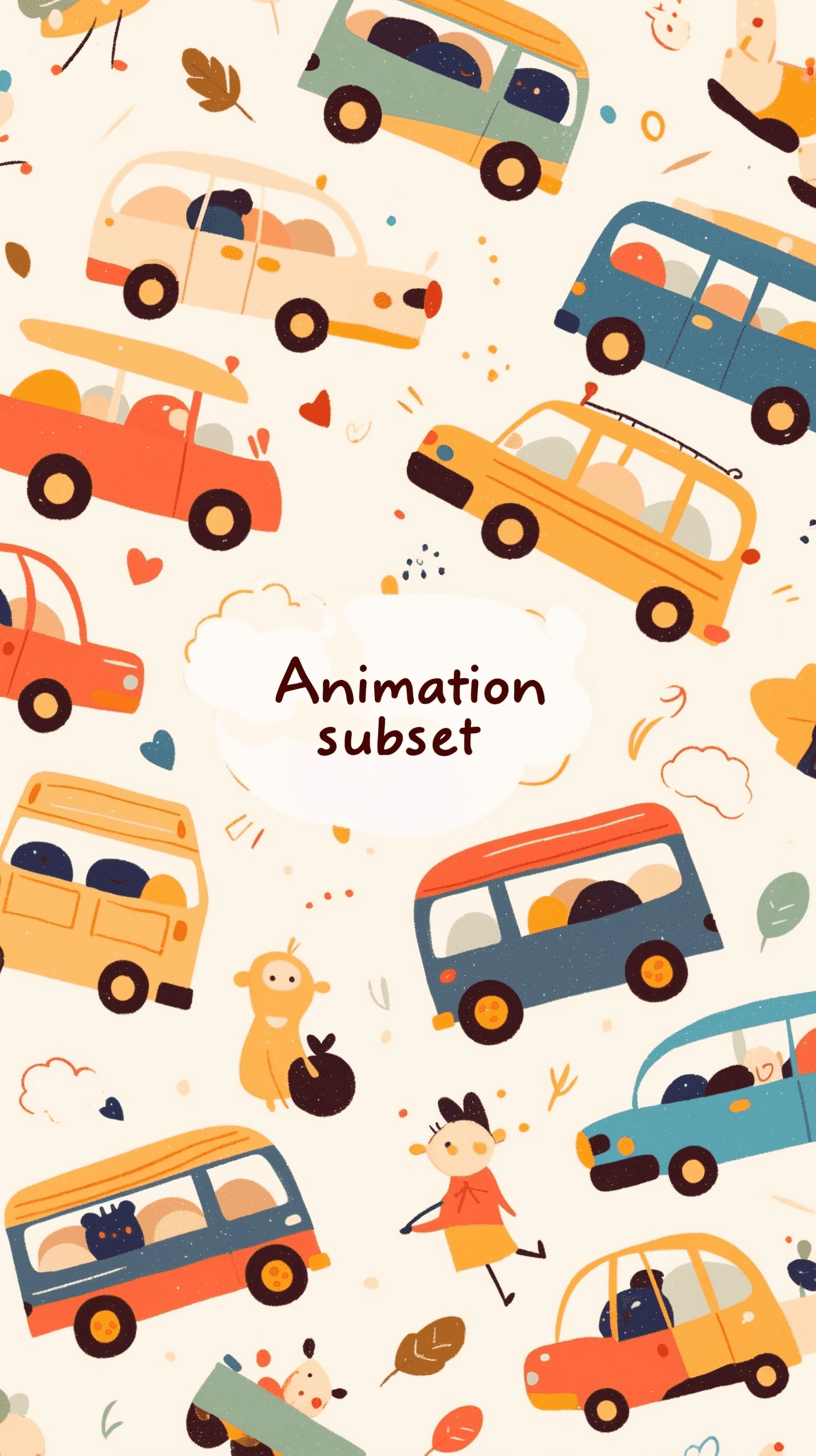 Cartoon Car Glow original repeating artwork