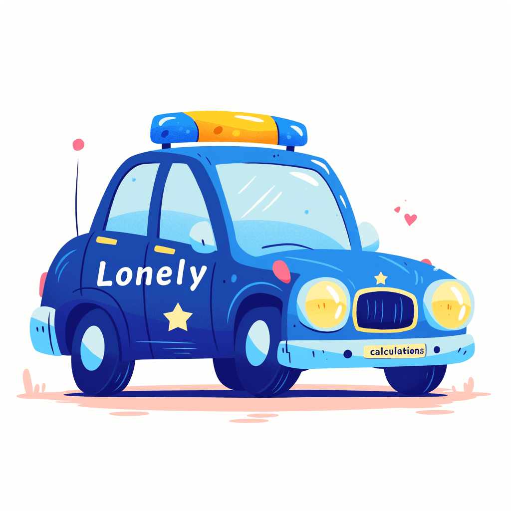 Cartoon Police Car Club original repeating artwork