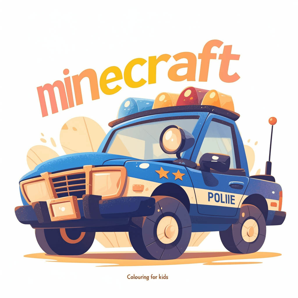 Cartoon Police Car 002 original repeating artwork