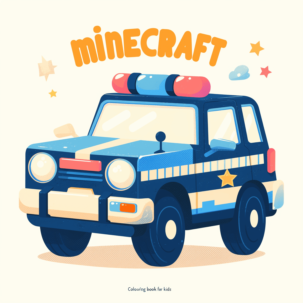 Cartoon Police Car Gang original repeating artwork
