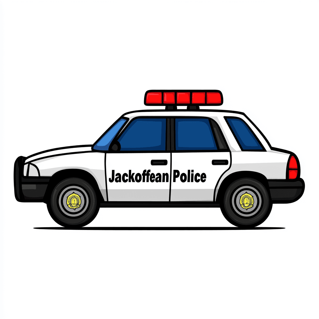 Cartoon Police Car Tribe original repeating artwork