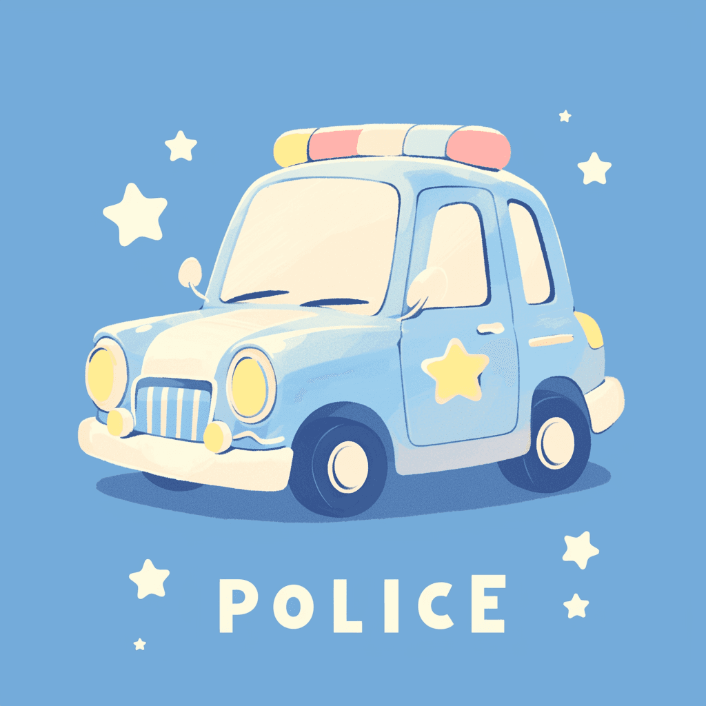 Police Car Gang original repeating artwork