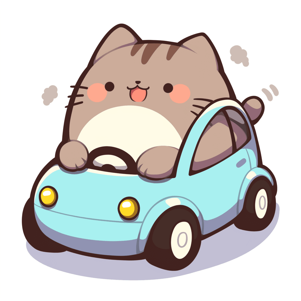 Cartoon Car Twilight original repeating artwork