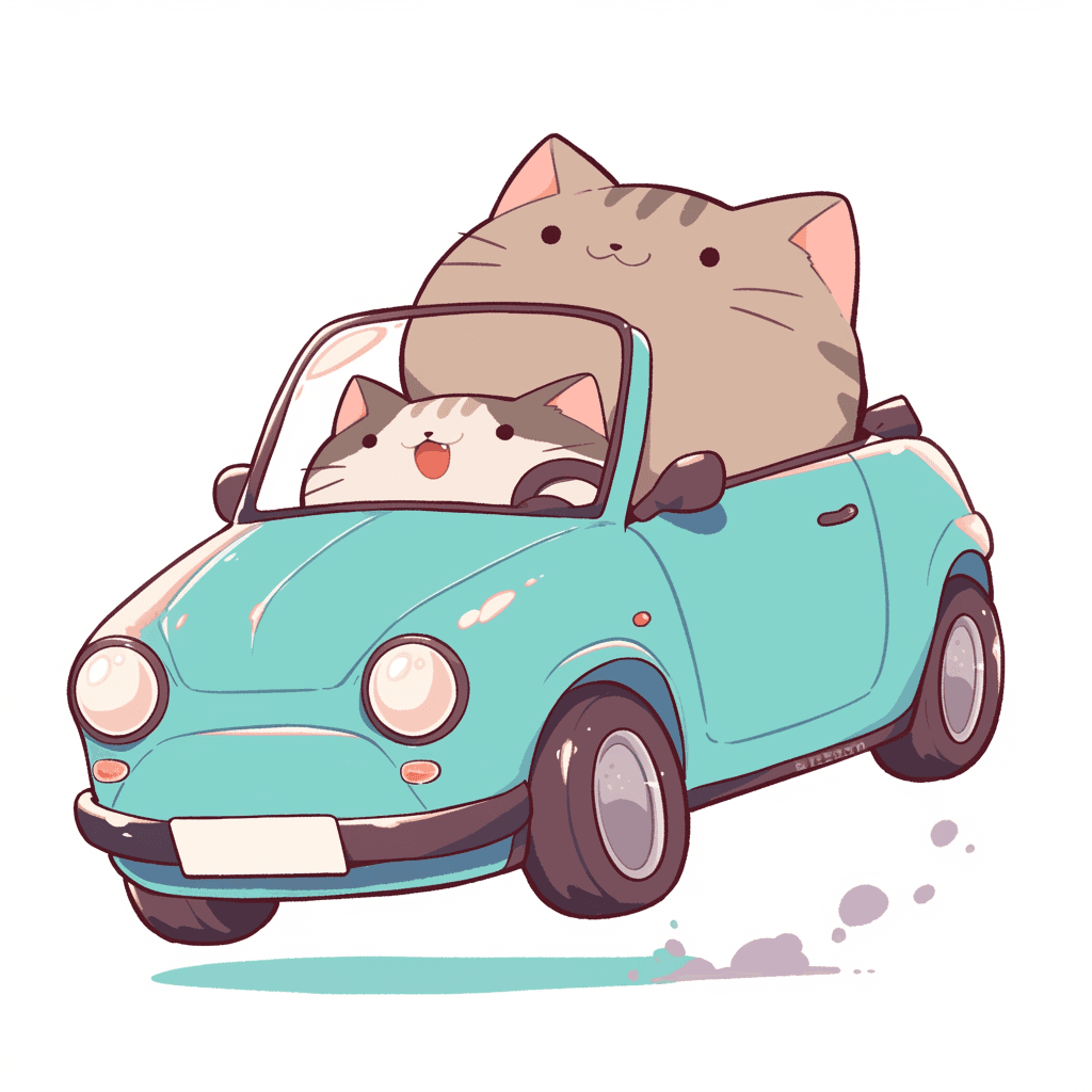 Cartoon Car Trail original repeating artwork