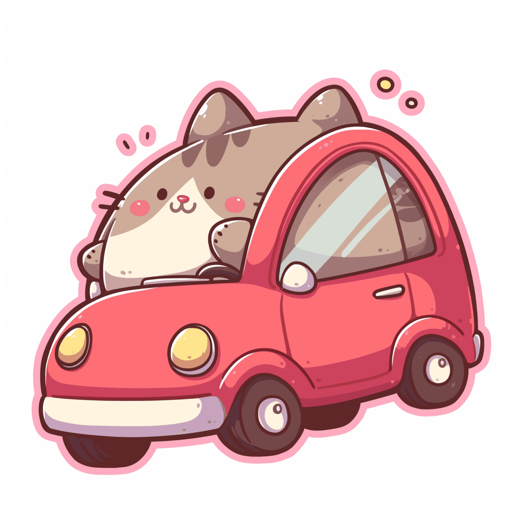 Cartoon Car Subway original repeating artwork