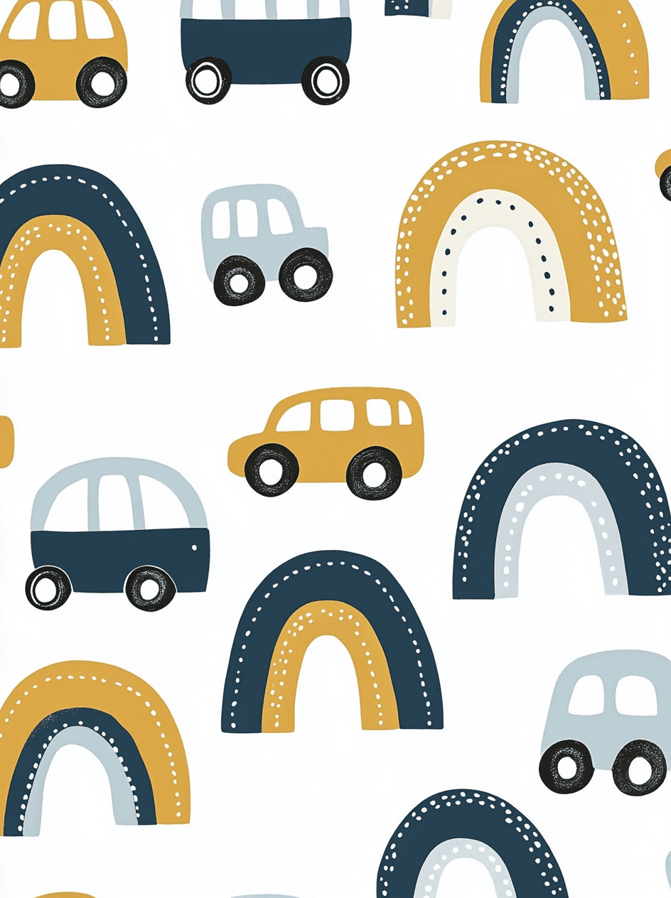 Cartoon Car Dash original repeating artwork