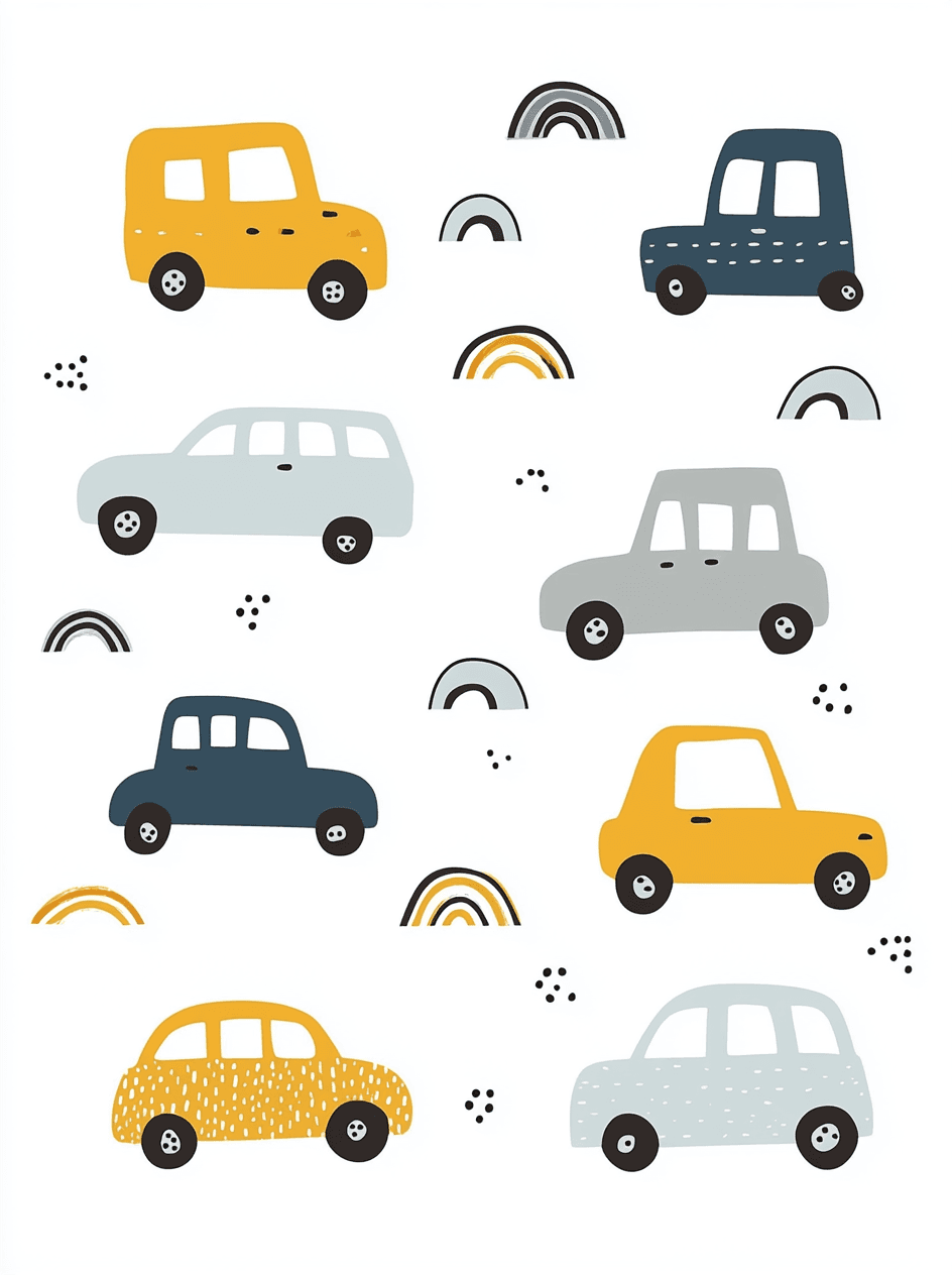 Cartoon Car Prism original repeating artwork
