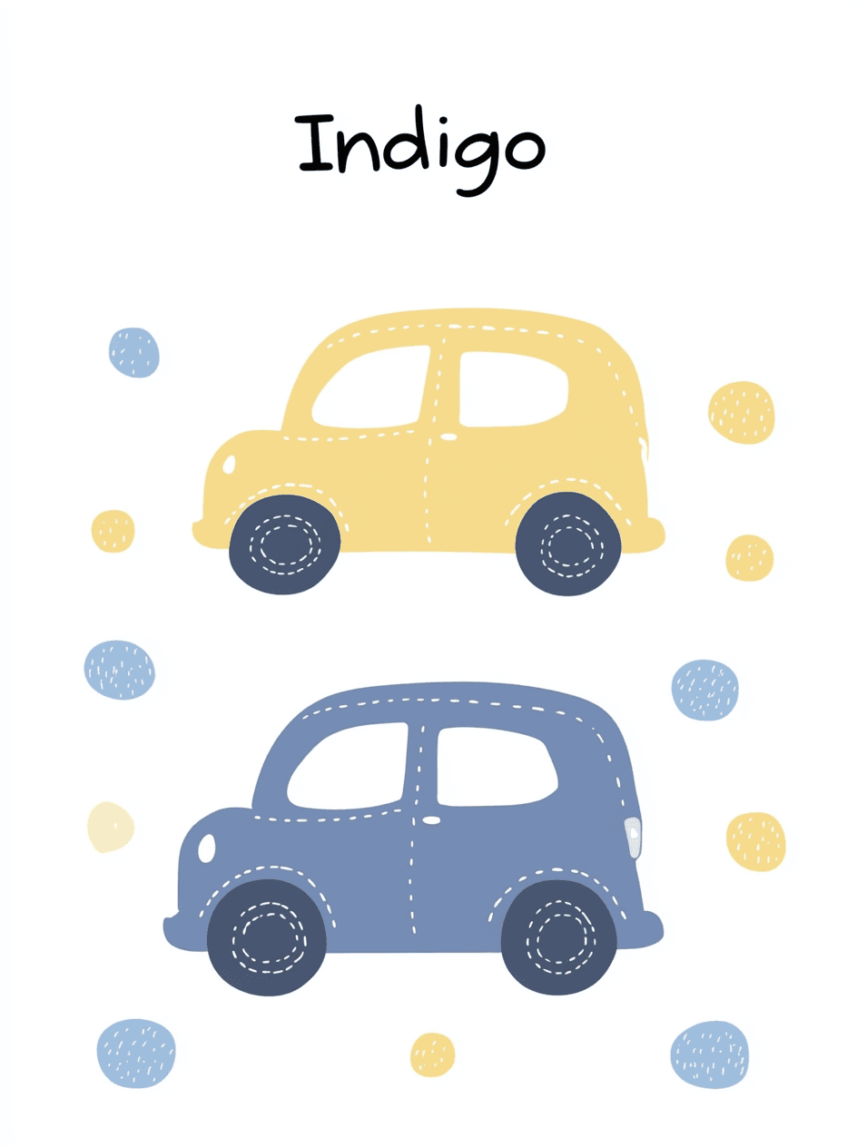 Cartoon Car Seek original repeating artwork
