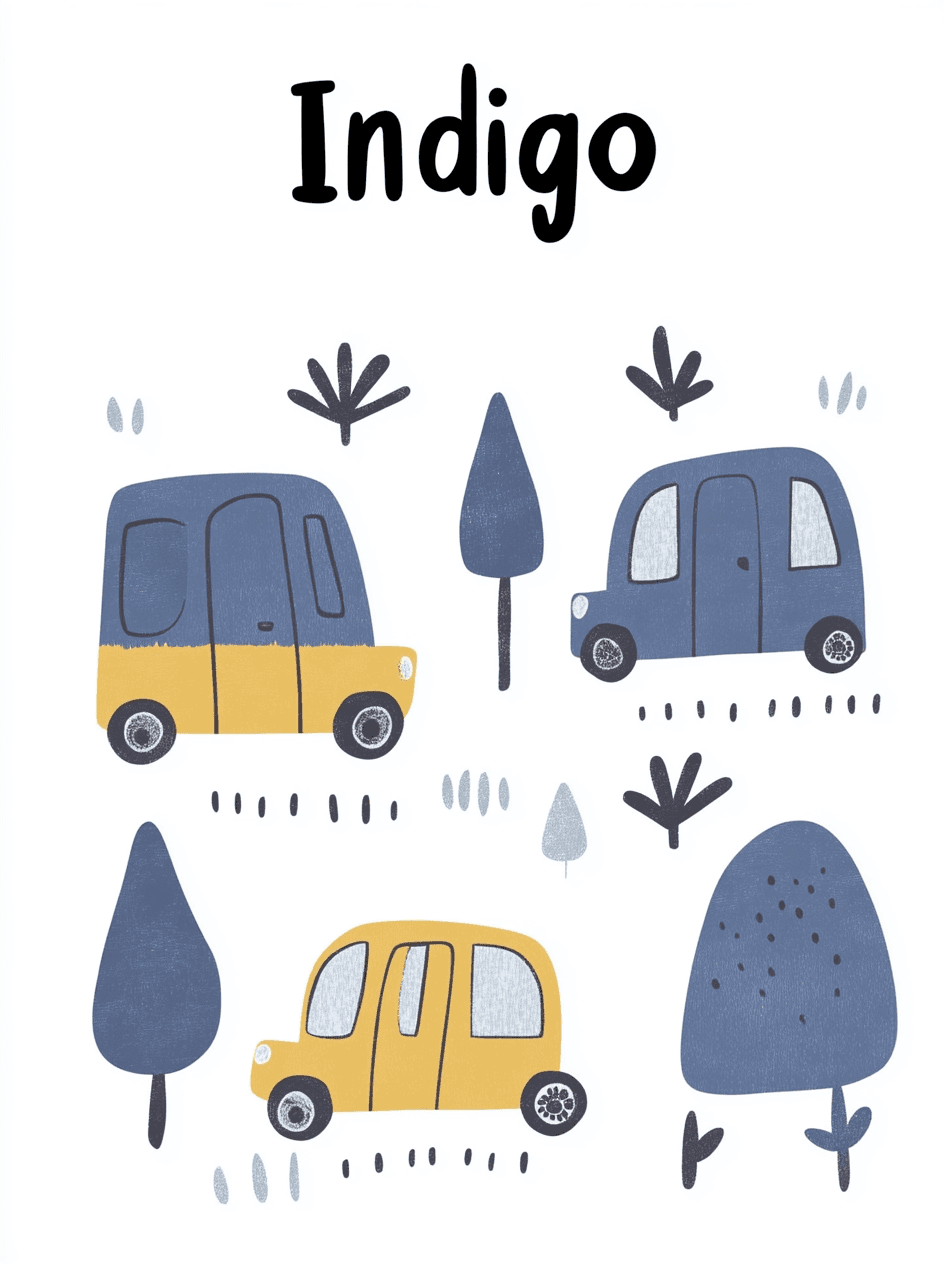Cartoon Car Boulevard original repeating artwork