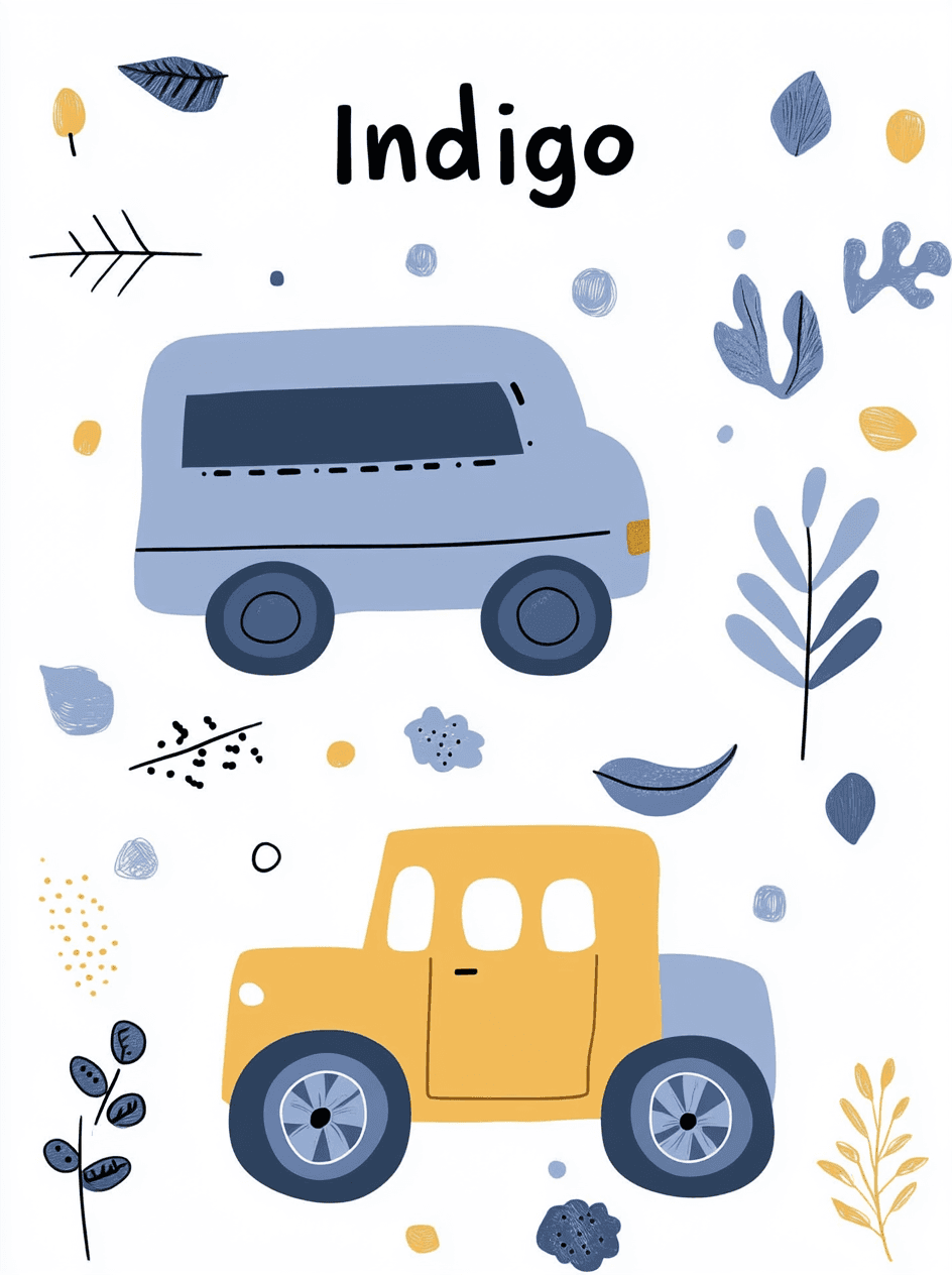 Cartoon Car Golden original repeating artwork