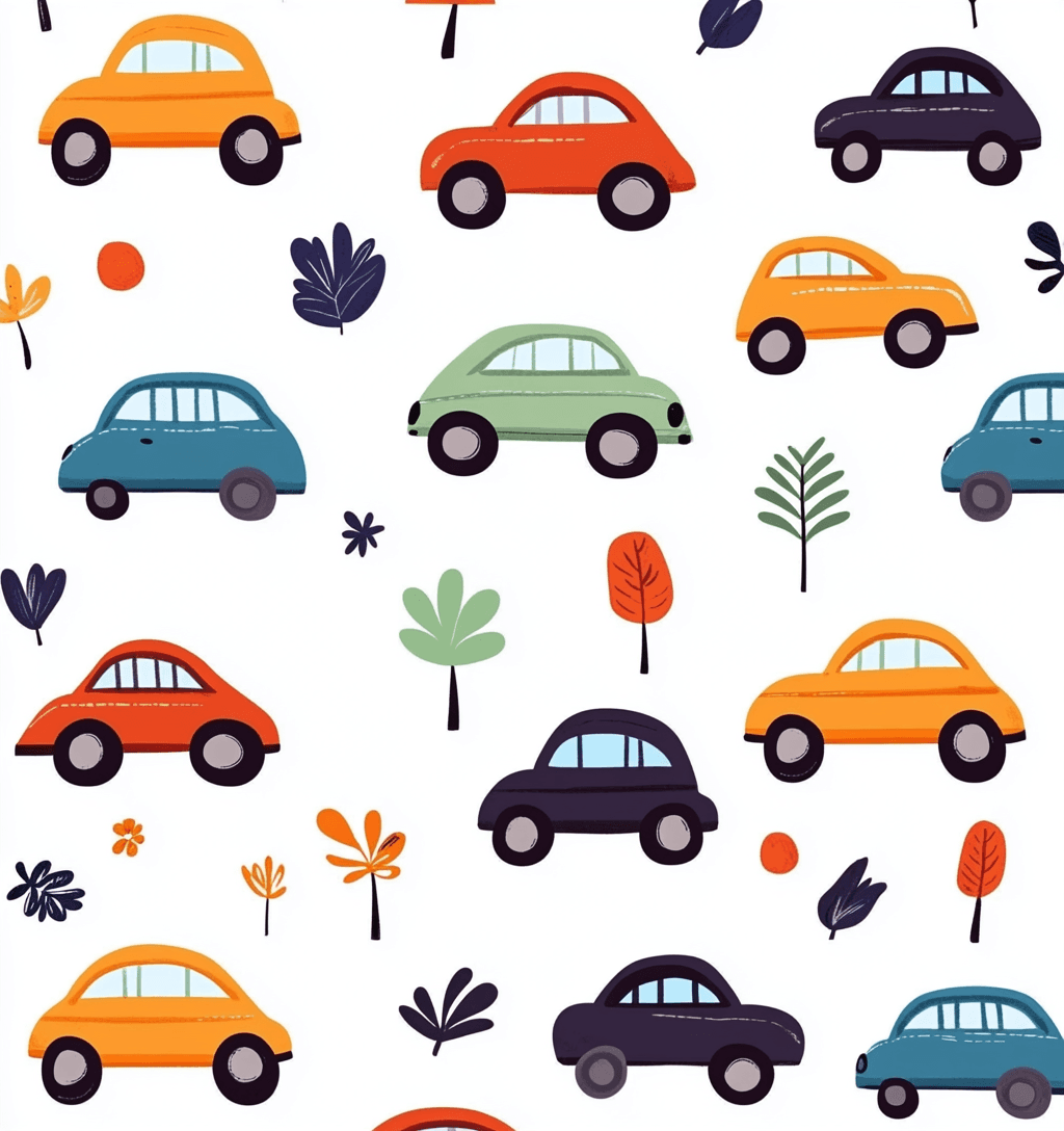 Cartoon Car Spin original repeating artwork