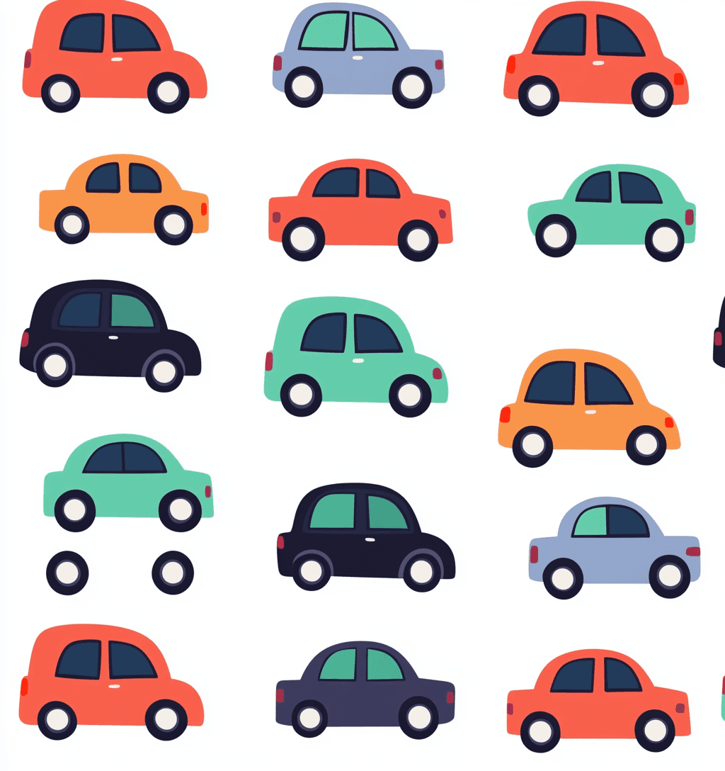 Cartoon Car 044 original repeating artwork