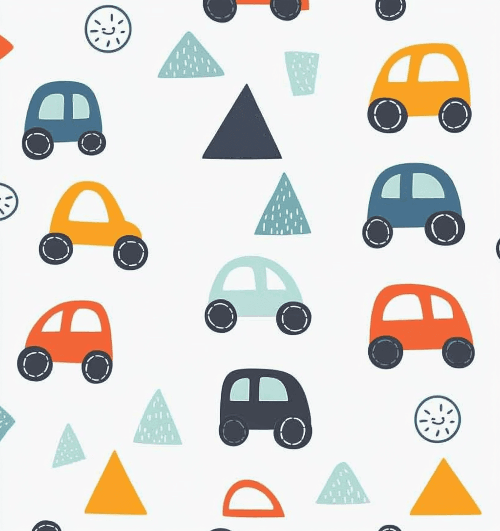 Cartoon Car Gleam original repeating artwork