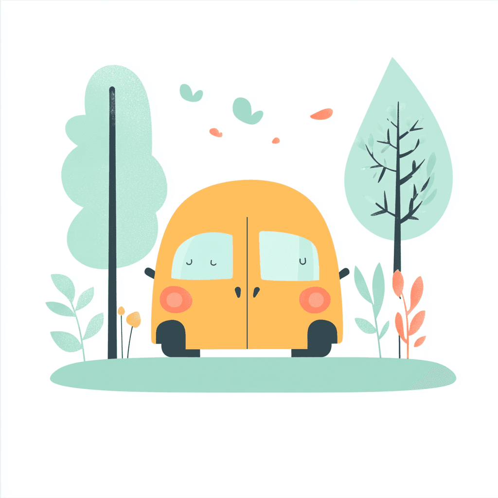 Cute Car Flare original repeating artwork