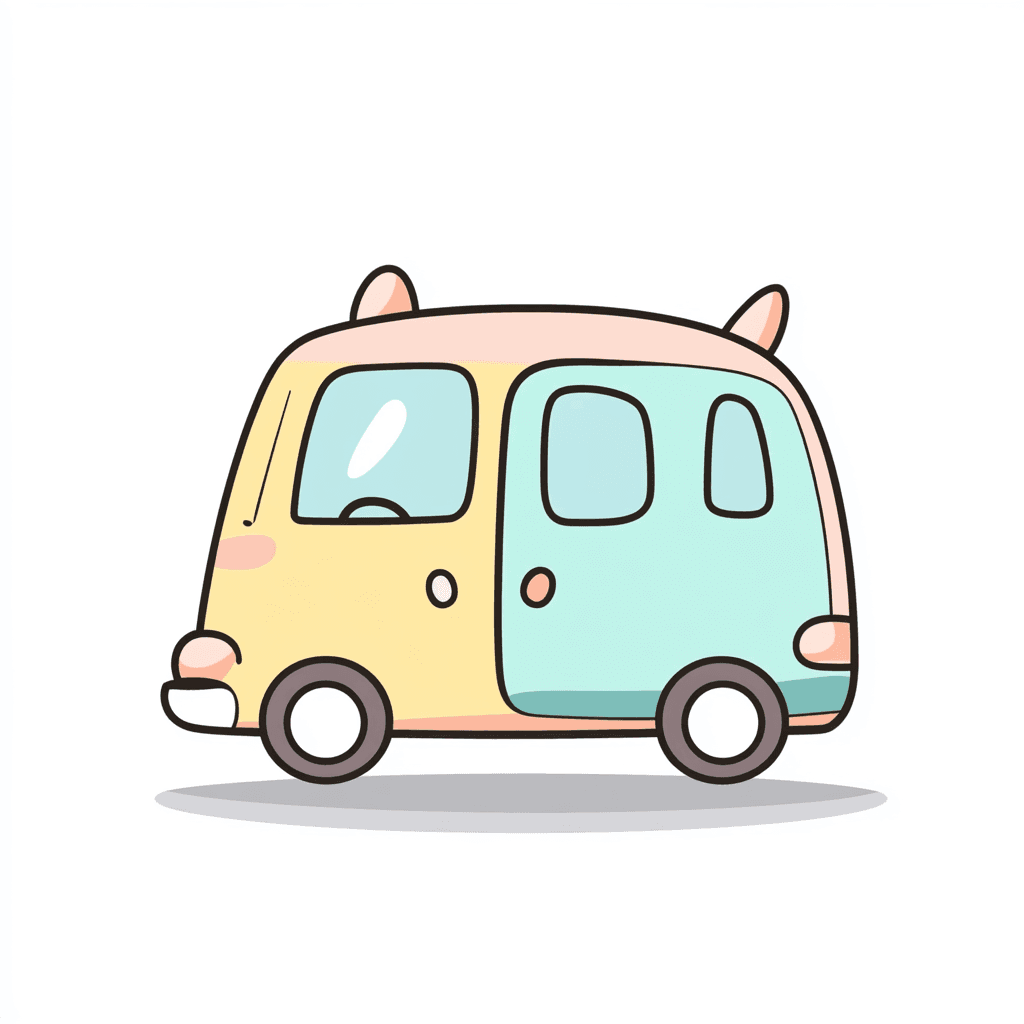 Cute Car Sunrise original repeating artwork