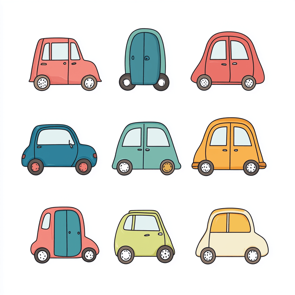 Cute Car Gleam original repeating artwork