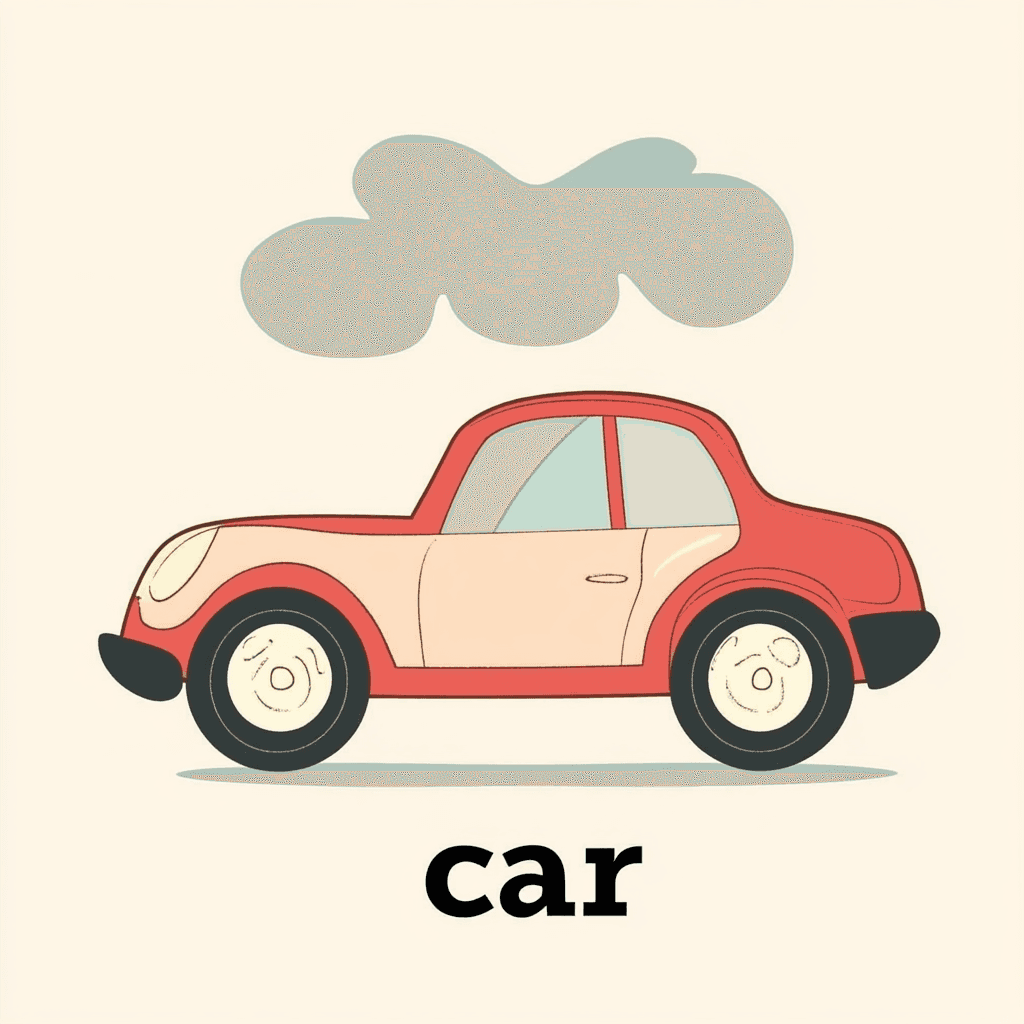 Cute Car Pastel original repeating artwork
