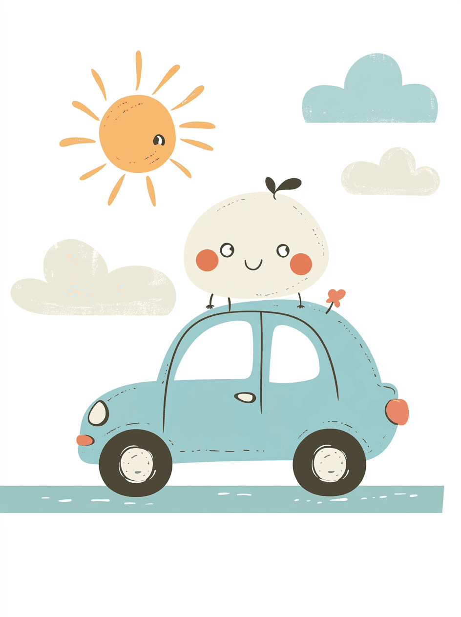 Cute Car Buzz original repeating artwork