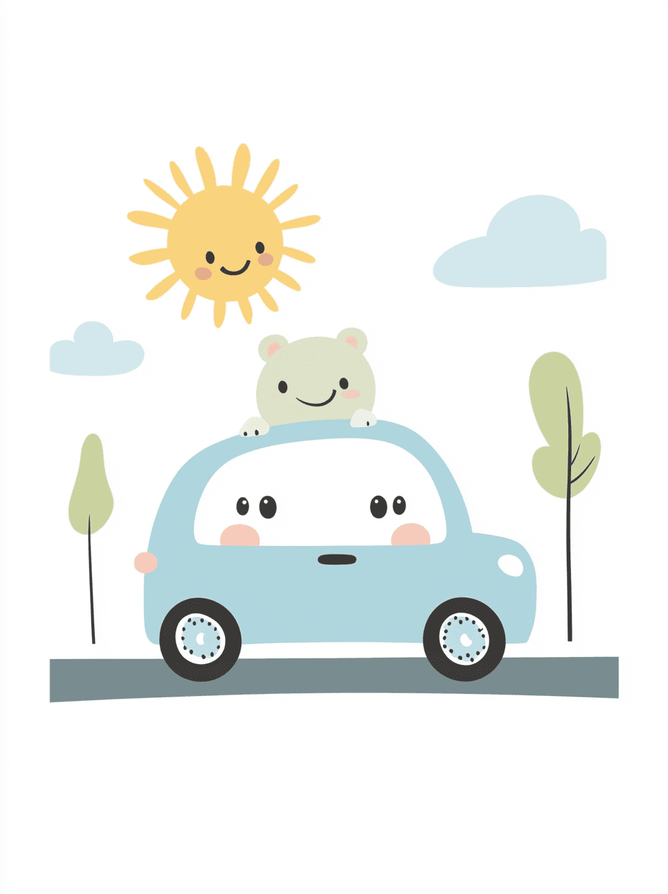 Cute Car Fair original repeating artwork