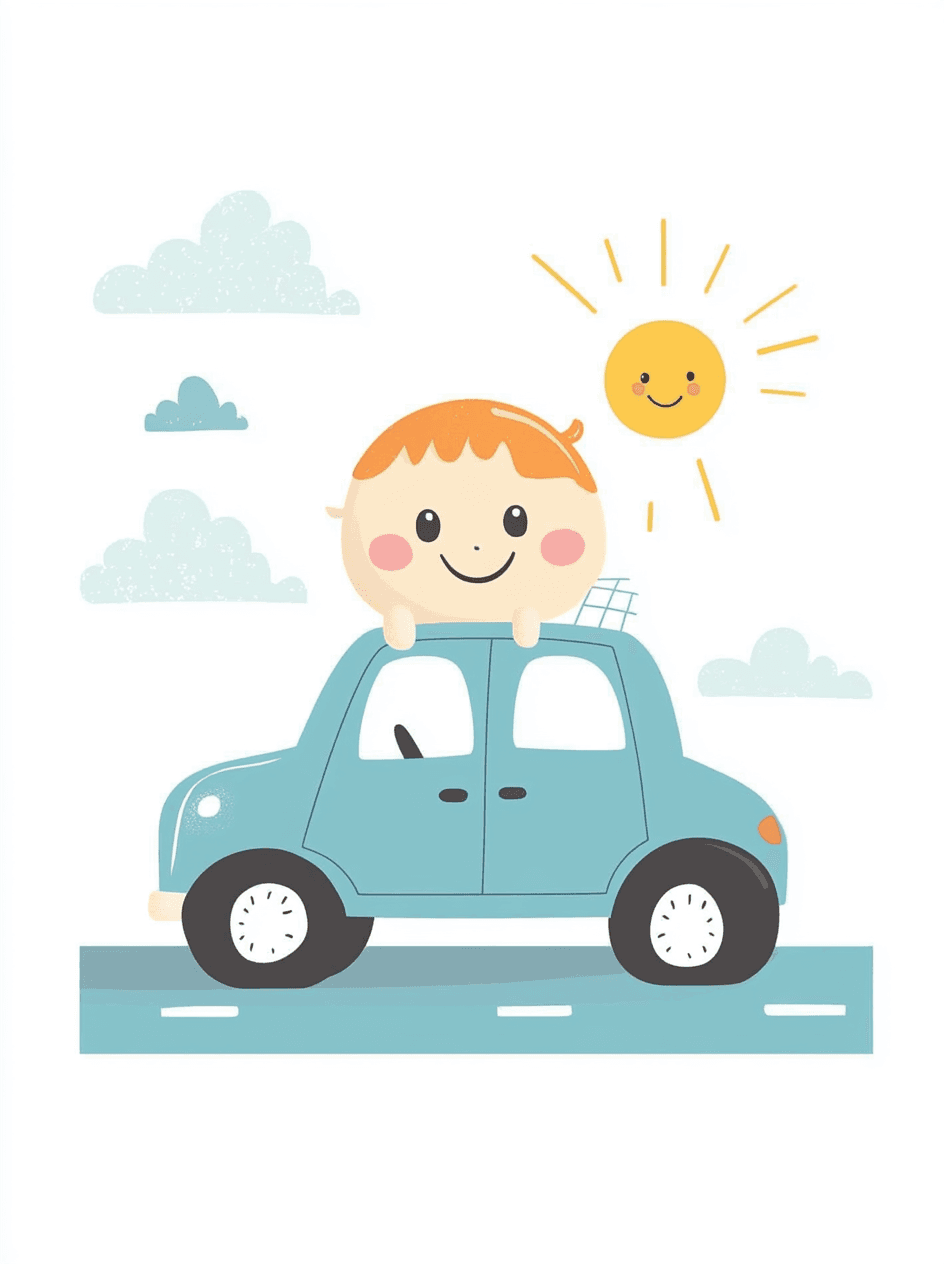 Cute Car 021 original repeating artwork