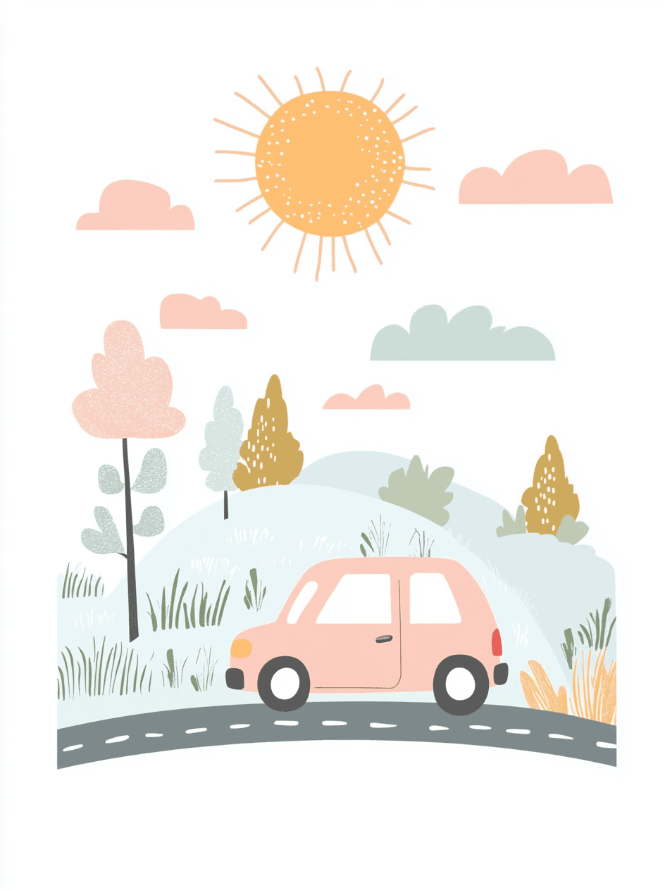 Cute Car 010 original repeating artwork