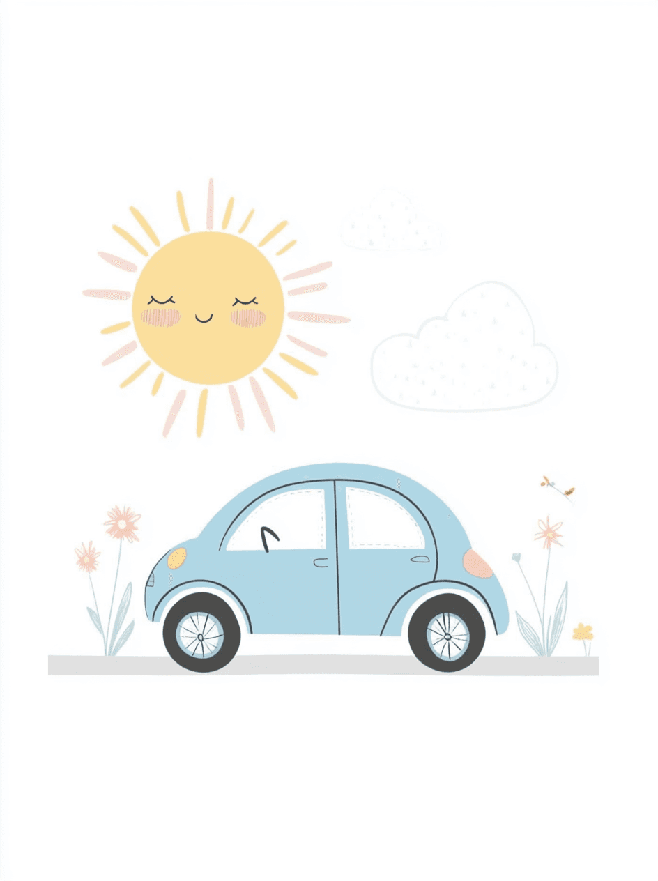 Cute Car 009 original repeating artwork