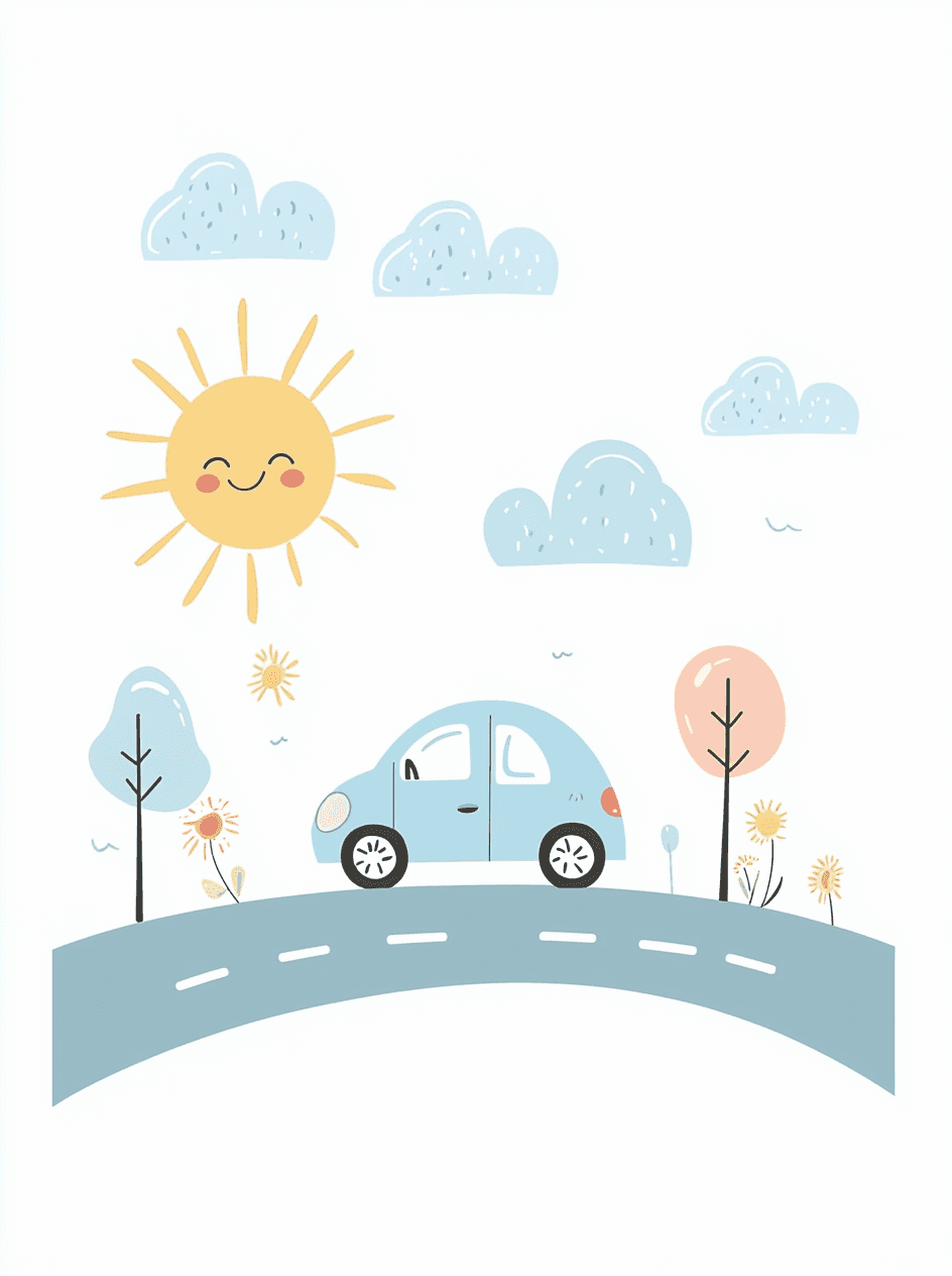 Cute Car 013 original repeating artwork