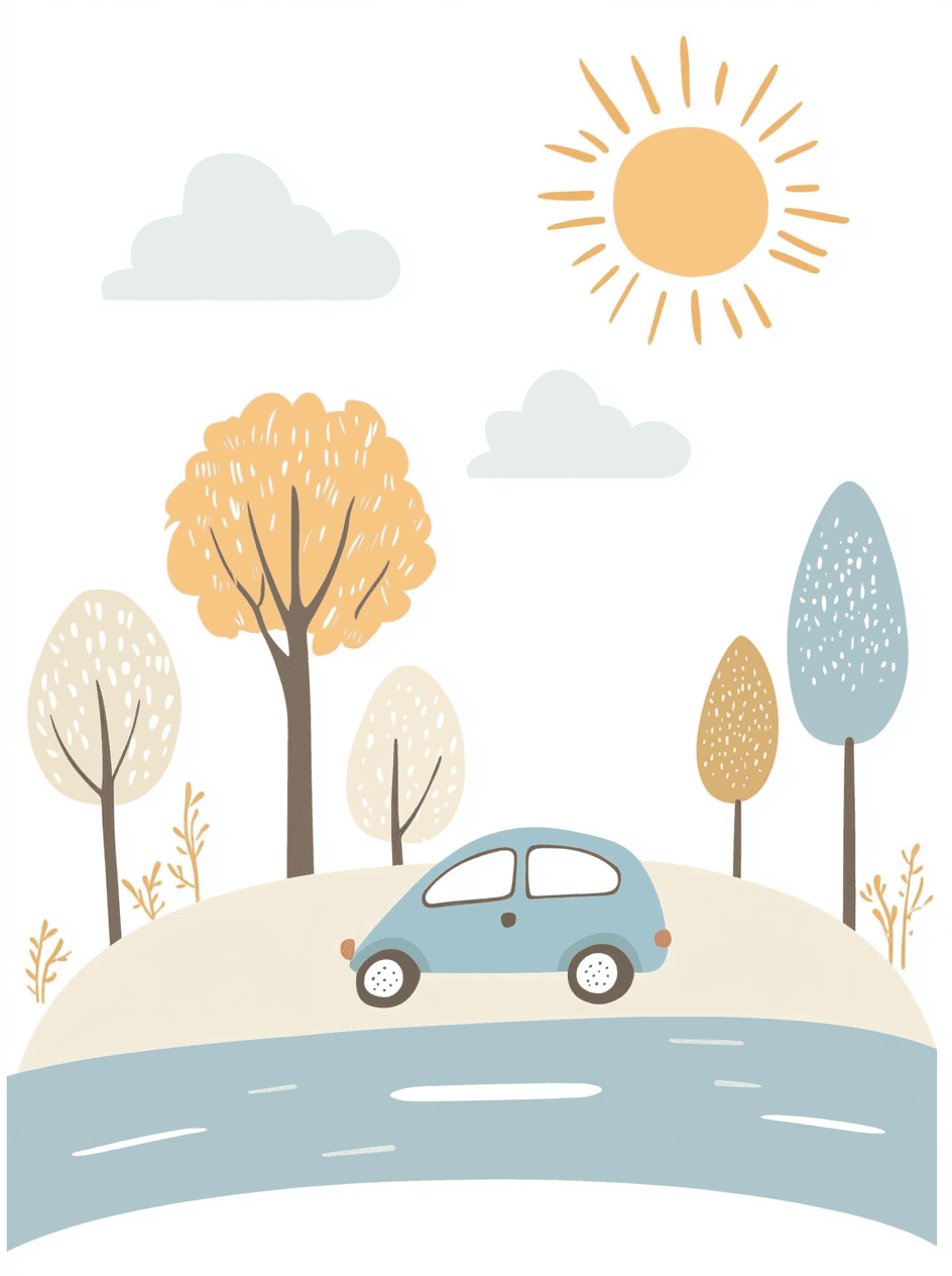 Cute Car Zoom original repeating artwork