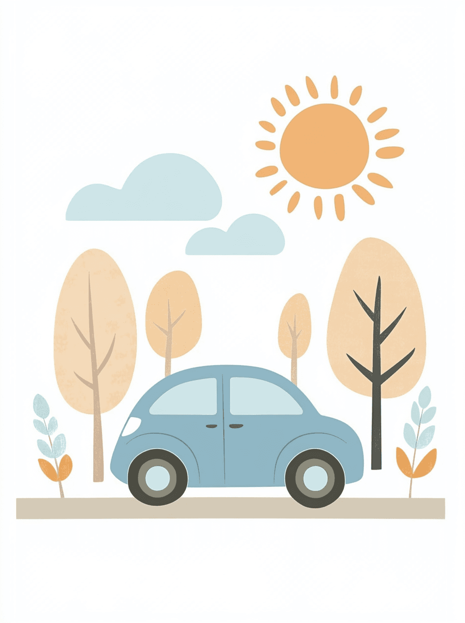 Cute Car Tribe original repeating artwork