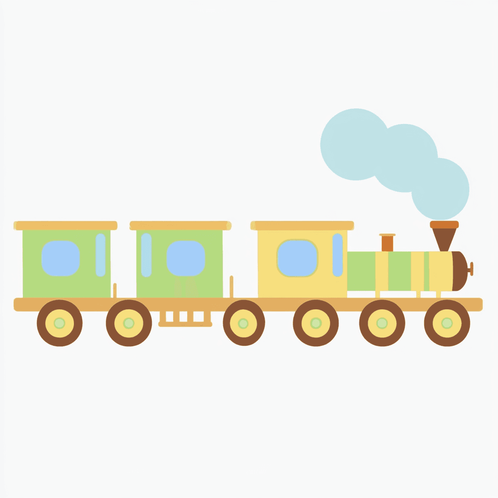 Train Carnival original repeating artwork