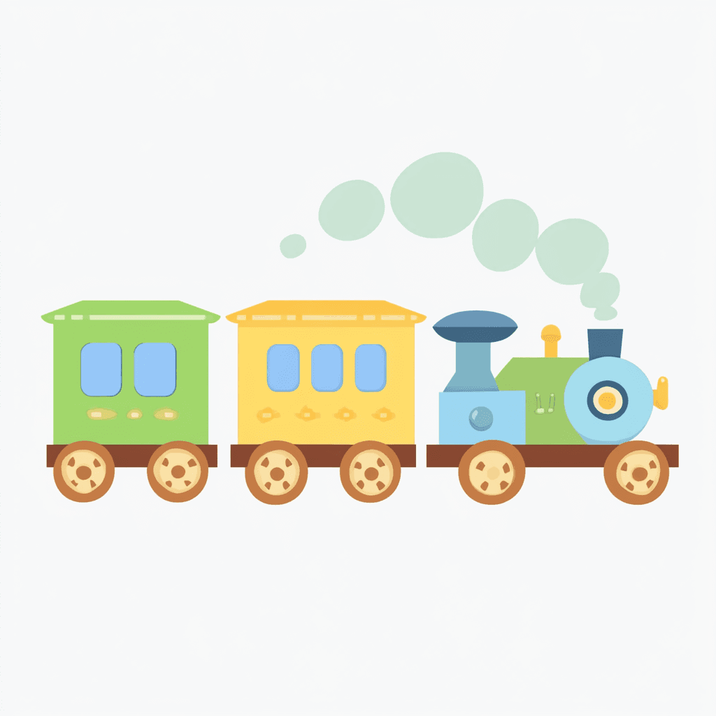 Train 010 original repeating artwork