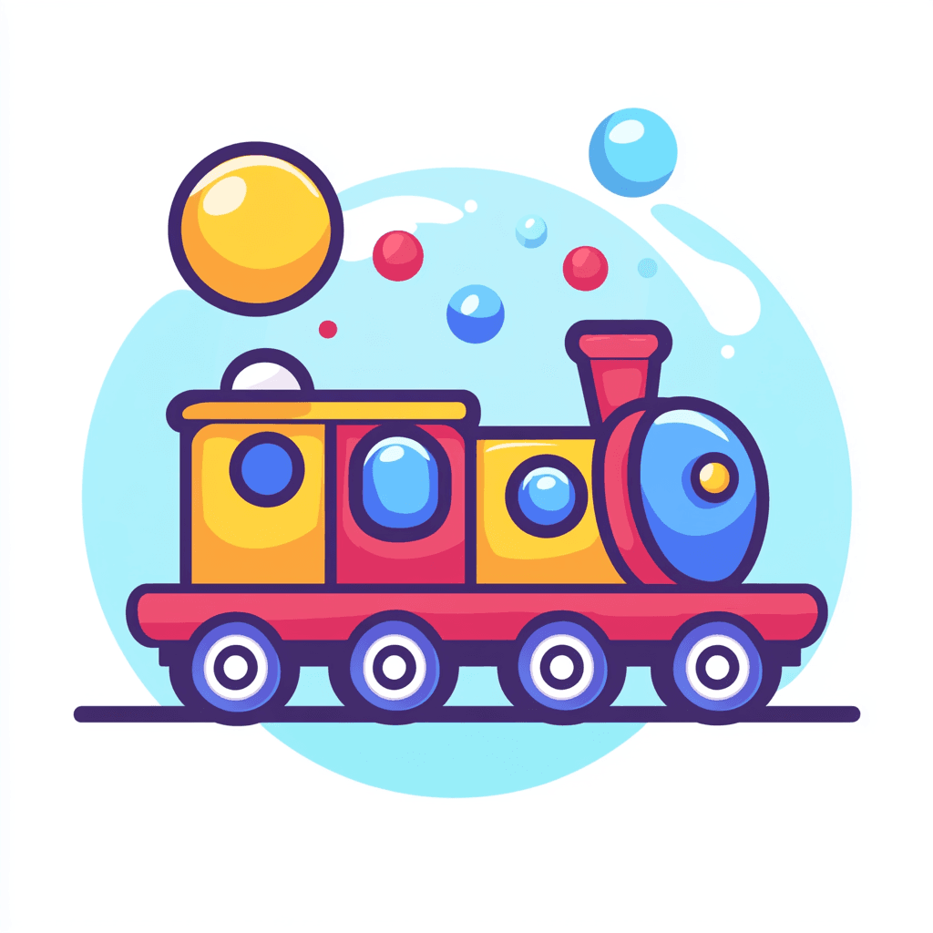 Train 024 original repeating artwork