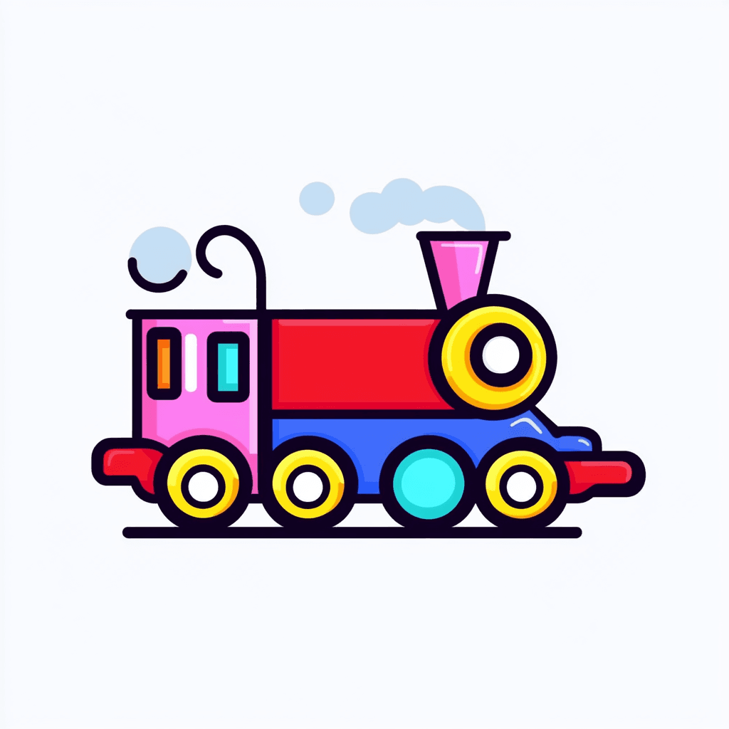 Train Parade original repeating artwork
