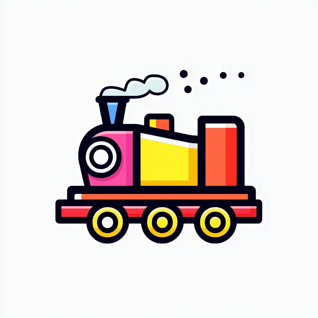 Train 016 original repeating artwork