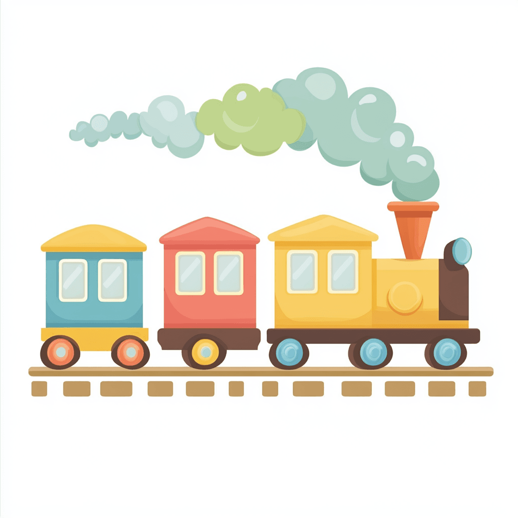 Train 014 original repeating artwork